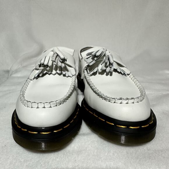 Dr Martens Adrian YS Tassel Loafers Womens Size 8 White Leather Excellent main image 15
